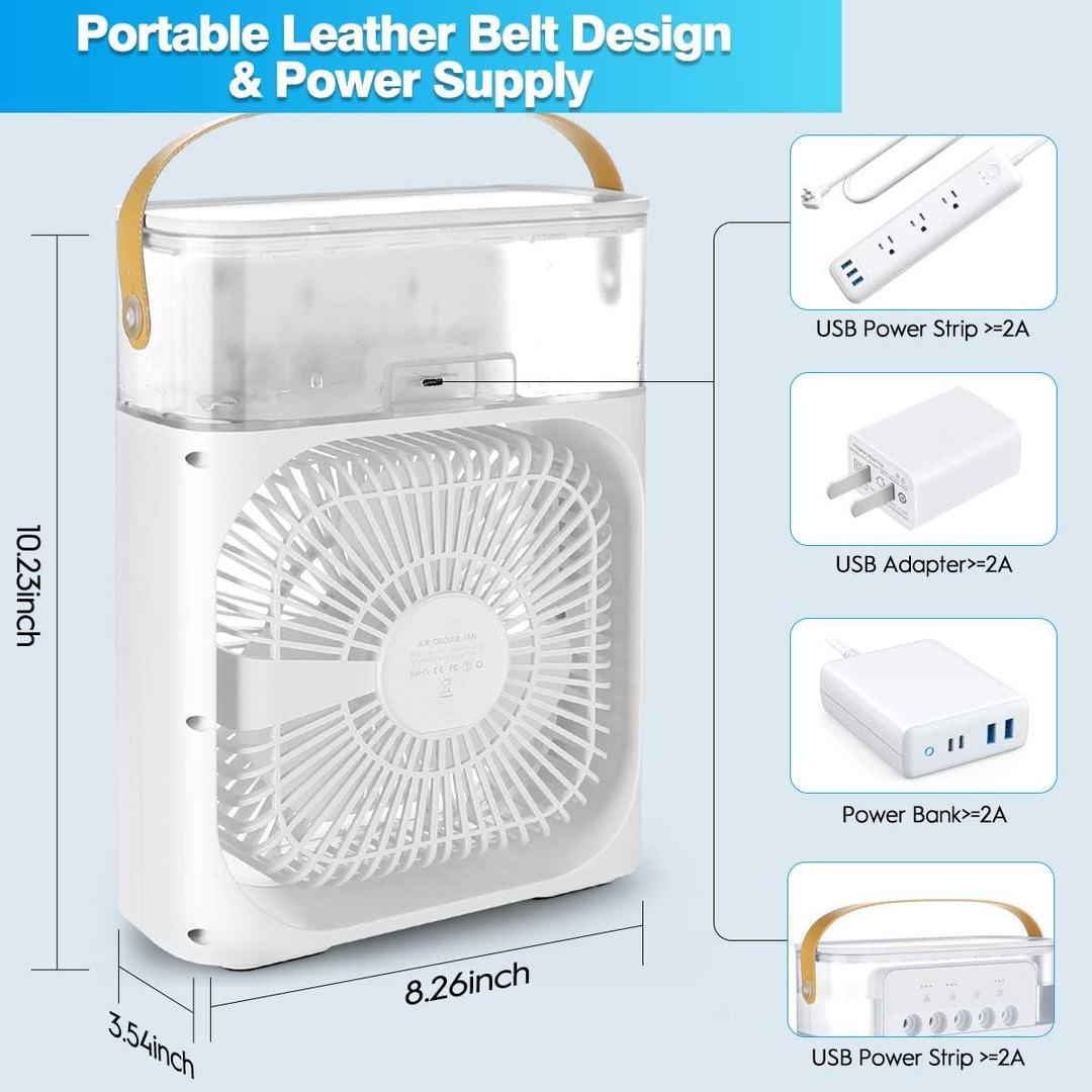2 Pcs Mini Air Cooler - Versatile, Efficient Cooling for Any Space