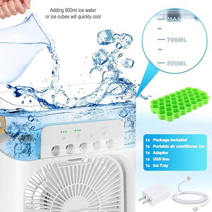 2 Pcs Mini Air Cooler - Versatile, Efficient Cooling for Any Space